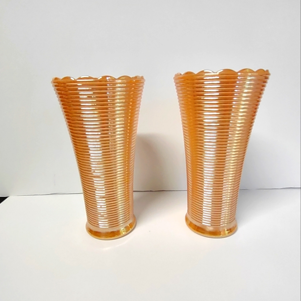 Vintage depression glass vase
